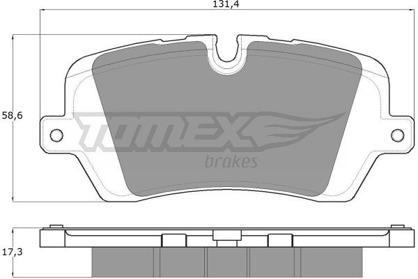 TOMEX BRAKES Комплект тормозных колодок, дисковый тормоз TX 18-34